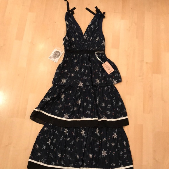 self portrait star midi dress